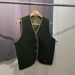 Chaps Olive Quilted Vest